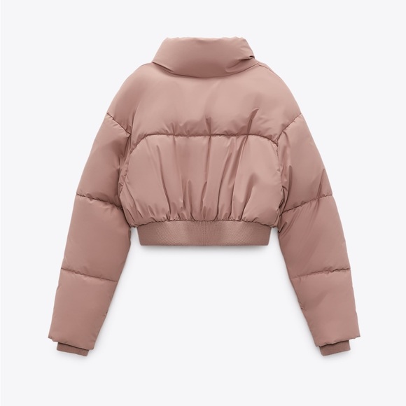 Zara Cropped Puffer Jacket S - Picture 4 of 6